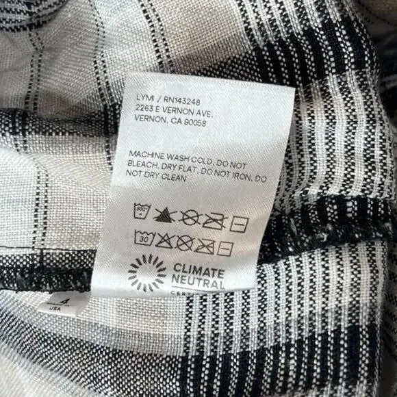 Reformation Vesta Linen Plaid Pant Chelsea Size 4 - Picture 6 of 8